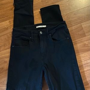 Levi 721 high rise skinny black jeans, longs!